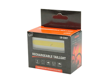 Мигалка usb зад LD-2207,біло-червона (120 Lm, 600 mAh) micro USB, 5 режимів