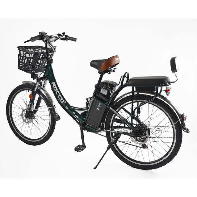 Електровелосипед 26 ST Corso «ROCCO» RC-26779 сталь, двигун 500W, акумулятор 48V20Ah літієвий, темно-зелений фото westvelo.com