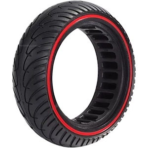 Покришка "8" 8.5-2.0 (Ø140 - 36мм) безкамерка для електросамоката, світловідбивач.червона смуга