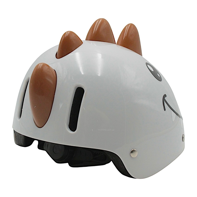 Вело шолом дитячий 586  "Динозавр" білий, регульований фото westvelo.com