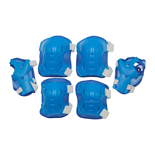 Комплект дитячого захисту у сітці 611, синьо-білий фото westvelo.com