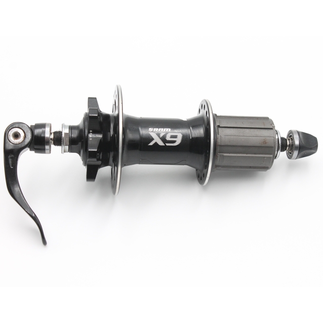 Втулка задня, (AL) SRAM (X9),касета 8-10S, пром підшипник, диск 6 болтів, ексцентрик, чорна (14Gx32H) (різні фланці) фото westvelo.com