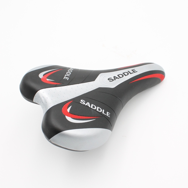 Сідло мтв №7115 чорно-сіре-червоне фото westvelo.com