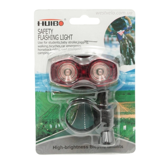Мигалка на батарейках зад. QP-011 HUIBO фото westvelo.com