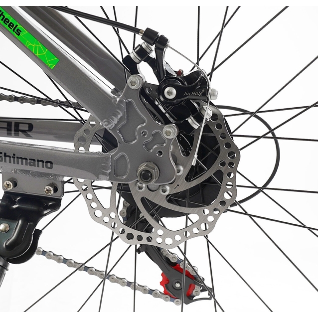 Велосипед 26 AL Corso «PULSAR» PL-26031 алюміній 13", (к-т SHIMANO) сіро-салатовий фото westvelo.com