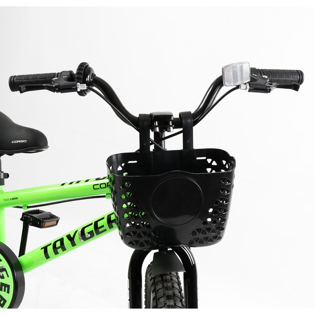 Дитячий велосипед 18 AL Corso «TAYGER» TG-94300 алюмінієва рама, дискові гальма, салатовий фото westvelo.com