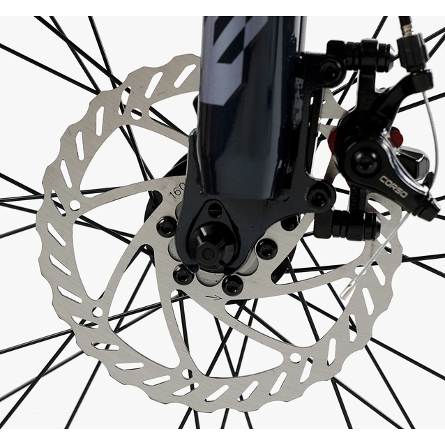 Велосипед 27.5 AL Corso «KORD» KD-06134 алюміній 15.5", (к-т SHIMANO) чорно-графітовий фото westvelo.com