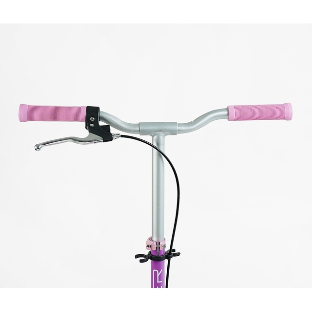 Самокат дитячий 2-х колісний, PU Skyper «SIRIUS» S 78967 фіолетовий, Ø200mm, 1 амортизатор, ручне гальмо фото westvelo.com