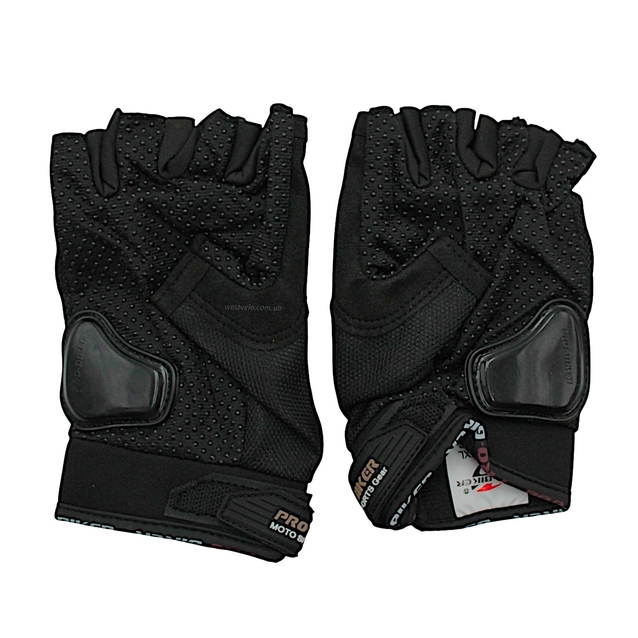 Мото рукавиці (XXL) "PRO BIKER" (MCS‑04) чорні (з відкритими пальцями ) фото westvelo.com