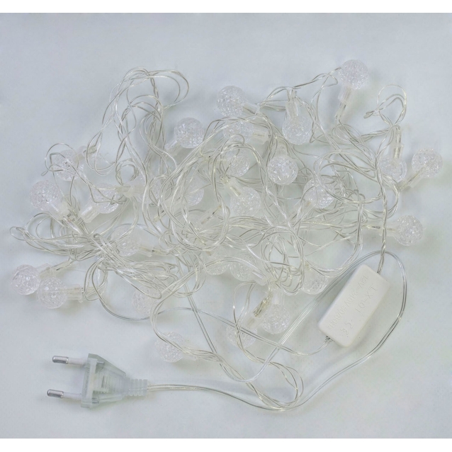 Гірлянда світлодіодна 5 м, 28 лампочок, «Кульки» мультиколор, від мережі 220V (С 31299) фото westvelo.com