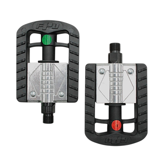Педалі складні пластик-гума FPD, FOLDING (NW-306P), чорні (Тайвань) фото westvelo.com