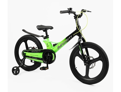 Дитячий велосипед 20 MG Corso «MONTI» MT-20662, магнієва рама, чорно-салатовий