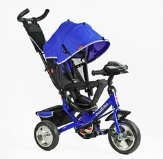 Дитячий велосипед 3-х колісний з батьківською ручкою, з дашком, колеса - EVA (піна) Best Trike 6588/62-801 синій
