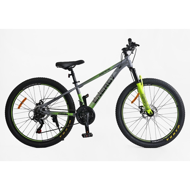 Велосипед 26 ST Corso «ENERGY» EN-26535 сталь 13", (к-т SHIMANO) сіро-жовтий фото westvelo.com