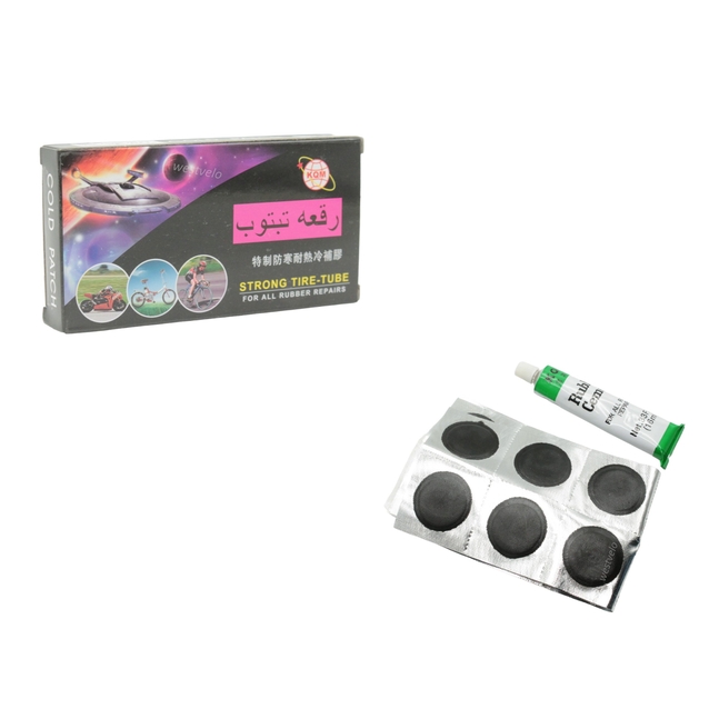 Латки + клей RS 36 круглі (чорні) фото westvelo.com