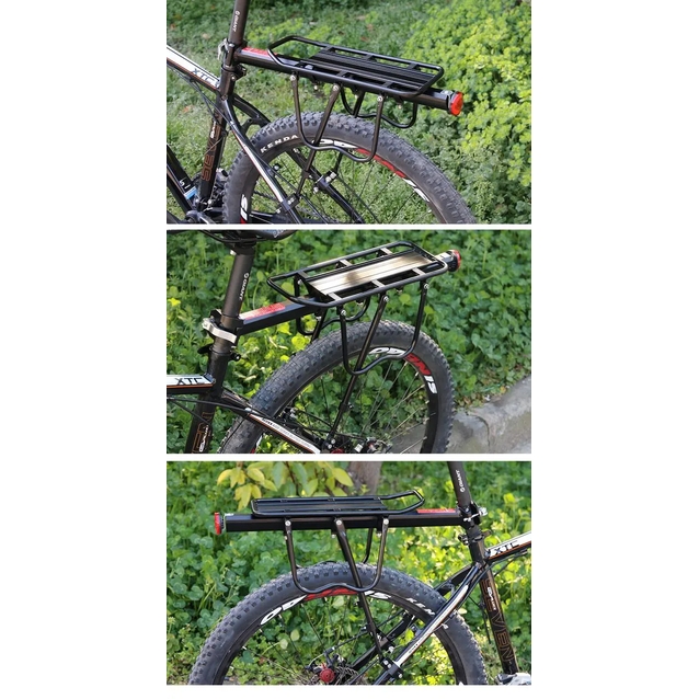 Багажник консольний на трубу сідла, алюміній AFT-133 з підпорами (болти) + катафот фото westvelo.com