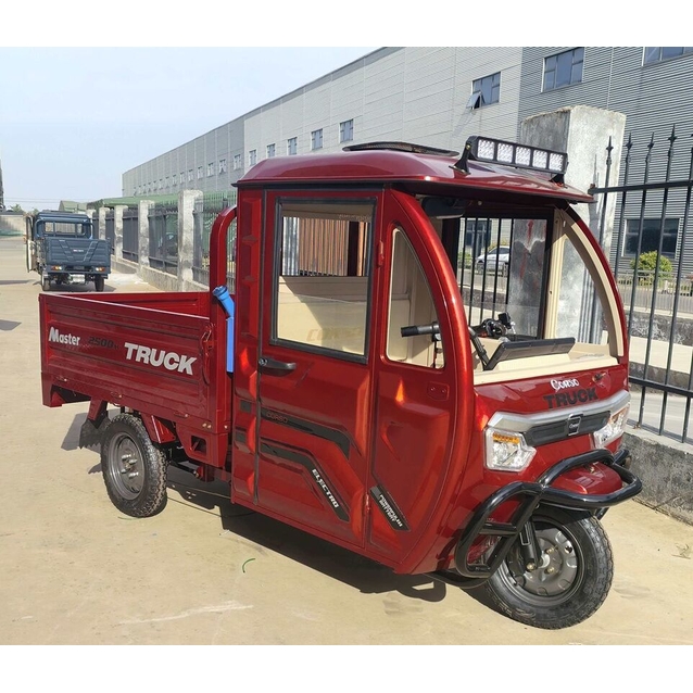 Вантажний електротрицикл CORSO «TRUCK MASTER» MS-30640 двигун 2500W, акумулятор 72V 58Ah графеновий ,+2ящик.акум, +11 місць, колеса 12", бензиновий генератор - ПОВІНІСТЮ РОЗІБРАНИЙ фото westvelo.com