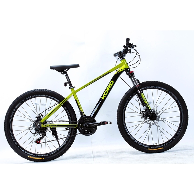Велосипед 27.5 AL Corso «KORD» KD-27094 алюміній 15.5", (к-т SHIMANO) чорно-оливковий фото westvelo.com