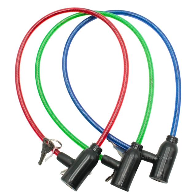 Замок на ключ MS-2 L-0.60m Ø-6mm (різні кольори) фото westvelo.com