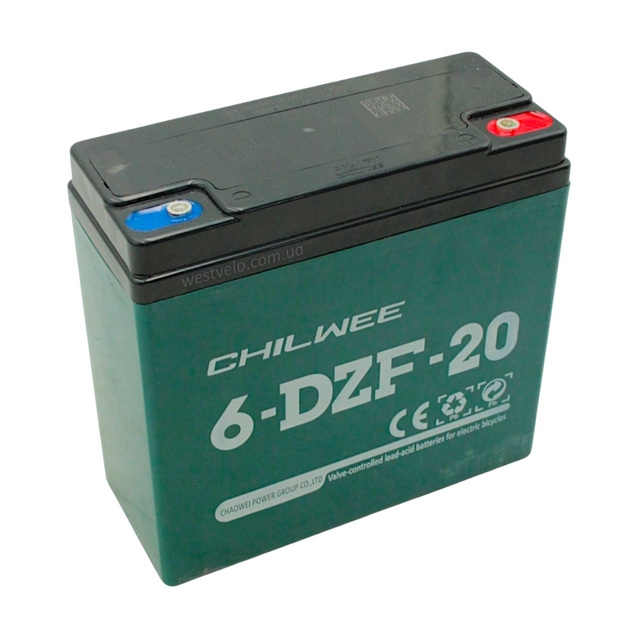 Акумулятор 12V 20Ah (свинцево-кислотний) Chilwee.6-DZF-20 фото westvelo.com