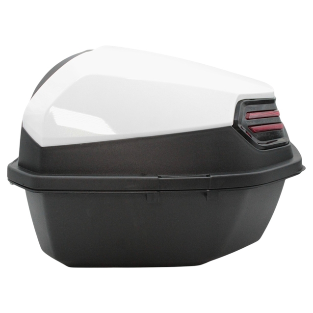 Кофр (багажник) для мотоцикла задній ROBIK 48 (390х390х290) 48L "JSBM" глянцевий, білий фото westvelo.com