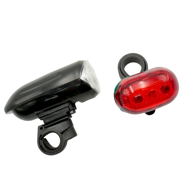 Фара + мигалка на батарейках JY-816A фото westvelo.com