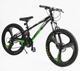Велосипед 24 AL Corso «EVOLUTION» EV-24203 алюміній 11", (к-т SHIMANO) чорно-салатовий фото westvelo.com