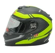 Мото шолом, закритий (L 59-60) BLD-М65 інтеграл, чорний матовий з салатовим малюнком фото westvelo.com