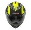 Мото шолом, трансформер (S 55-56) F2 158 Neon yellow, чорний, матовий з відкидними окулярами фото westvelo.com