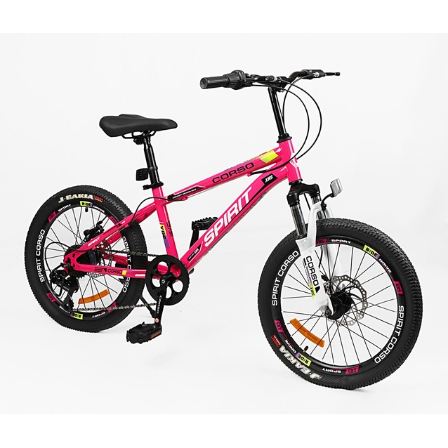 Велосипед 20 ST Corso «SPIRIT» ST-40822 сталь 11", (к-т SHIMANO) рожевий фото westvelo.com