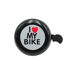 Дзвінок алюмінієвий «I LOVE MY BIKE» чорний
