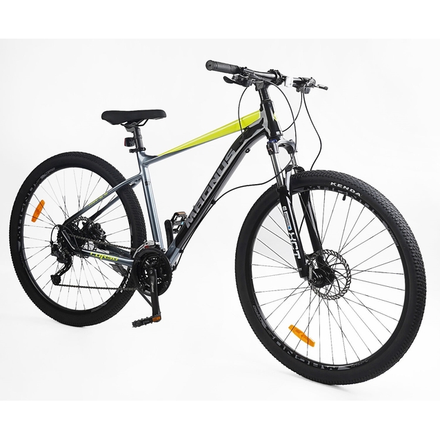 Велосипед 29 AL Corso «MAGNUS» MG-69065 алюміній 19", (к-т SHIMANO) чорно-срібно-жовтий фото westvelo.com
