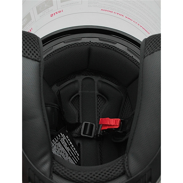 Мото шолом, відкритий (M 57-58) GXT "1001-4", чорний матовий з синіми вставками з відкидними окулярами фото westvelo.com