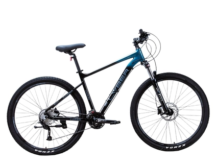Велосипед 29 AL Corso «CYBER» CB-58412 алюміній 19", (к-т SHIMANO Alivio) вилка Santour гідравлічна, чорно-блакитний