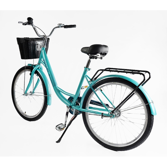 Міський велосипед 26 ST Corso «TRAVEL» TL-26417 сталь 16,5", блакитний (+к/к/б) фото westvelo.com