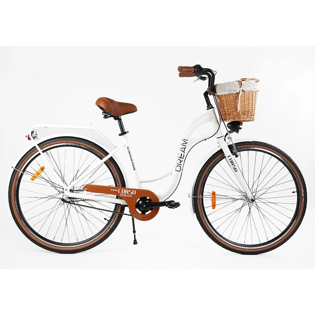 Міський велосипед 28 AL Corso «DREAM» DM-28711 алюміній 18", (к-т SHIMANO NEXUS) ПЛАНЕТАРНА втулка білий (+к/к/б) фото westvelo.com