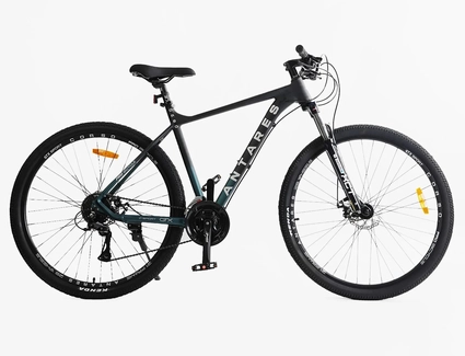 Велосипед 29 AL Corso «ANTARES» AR-29386 алюміній 21", (к-т SHIMANO) чорно-смарагдовий