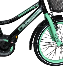 Дитячий велосипед 18 Crosser «ROCKY» 012 чорно-бірюзовий (+кошик сітка великий) []