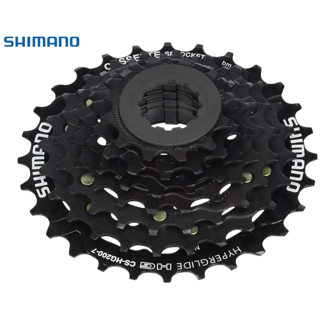 Касета 7 швидкостей SHIMANO CS-HG200-7 Acera чорна (12-28T) фото westvelo.com