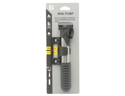 Насос вело MINI PUMP №2326 з кріпленням сірий + перехідник PRESTA