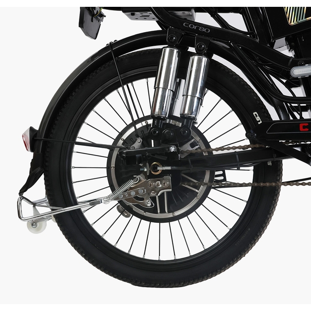 Електровелосипед 22 ST Corso «SHADOW» SH-9038-7 сталь, двигун 500W, акумулятор 48V20Ah літієвий, чорно-червоний фото westvelo.com
