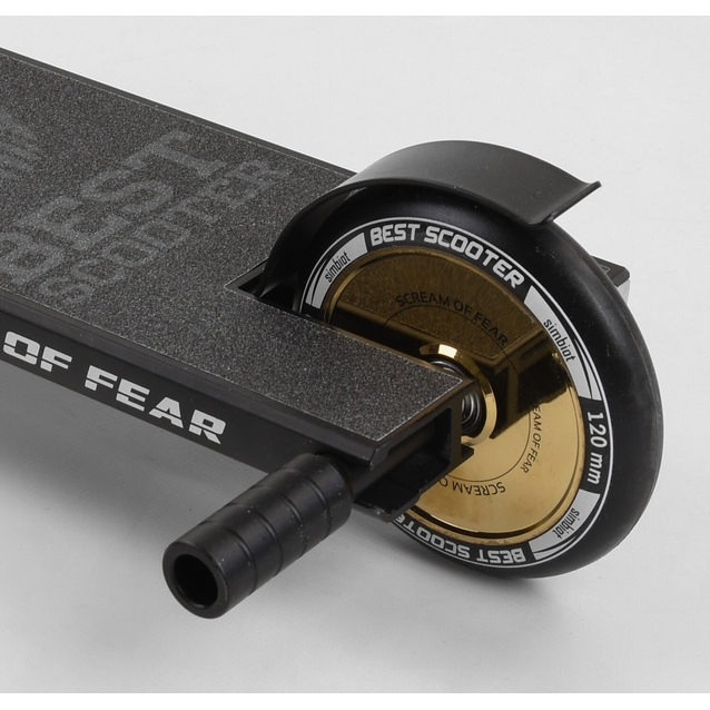 Самокат трюковий Best Scooter «SIMBIOTE-2» 71383 чорний, HIC-система, пеги, AL диск та дека, колеса PU Ø120mm, ширина керма - 57 см фото westvelo.com