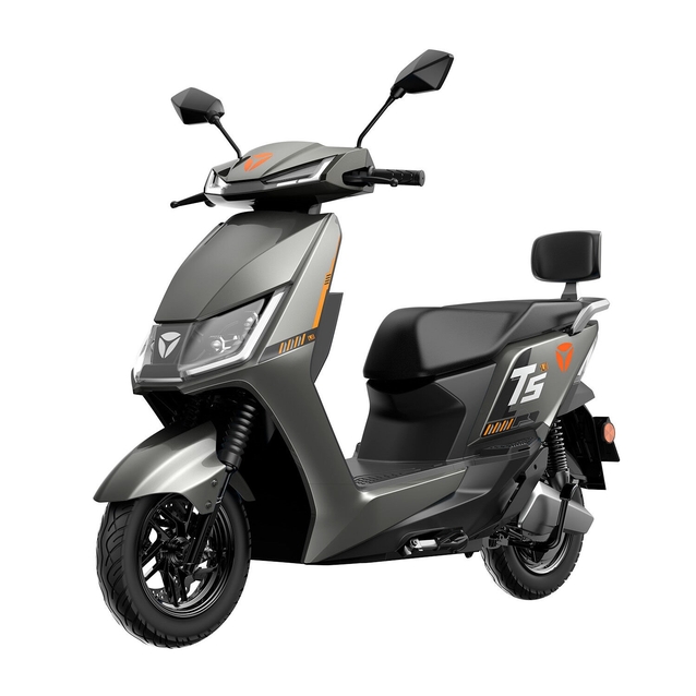 Електроскутер Yadea «T5L» 0010, двигун 1500W, акумулятор 72V 30Ah літій-залізо-фосфатний, графітовий, колеса 10" фото westvelo.com