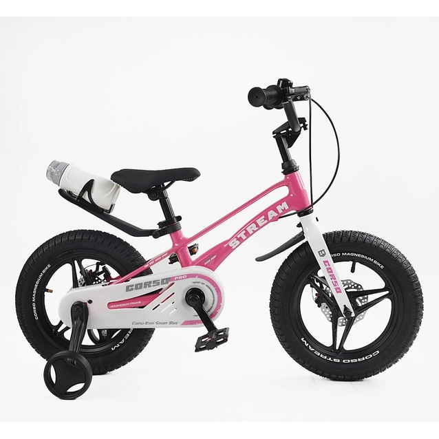 Дитячий велосипед 14 MG Corso «STREAM» SM-60180, магнієва рама, рожевий фото westvelo.com