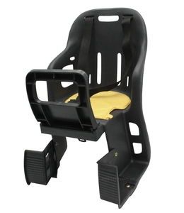 Крісло дитяче, пластик, на зад. багажник, "JLD" з м'ягкою підкладкою, чорне