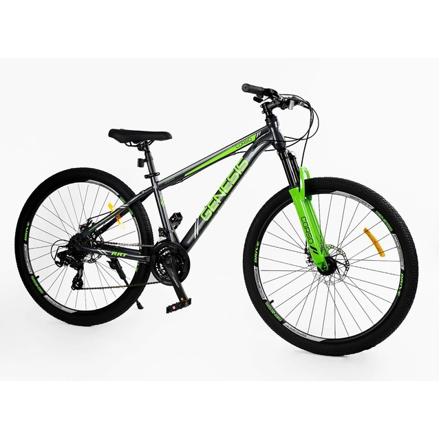 Велосипед 27.5 ST Corso «GENESIS» GS-27503 сталь 15", (к-т Saiguan) графітово-салатовий фото westvelo.com