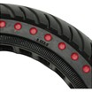 Покришка "8" 8.5-2.0 NEDONG (Ø155 - 36,5мм) лита (Перфорована) безкамерка для електросамоката з червоними крапками (189) фото westvelo.com