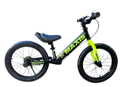 Велобіг 16 Corso надувні колеса, сталева рама «MAXIS» MX-71065 чорно-салатовий