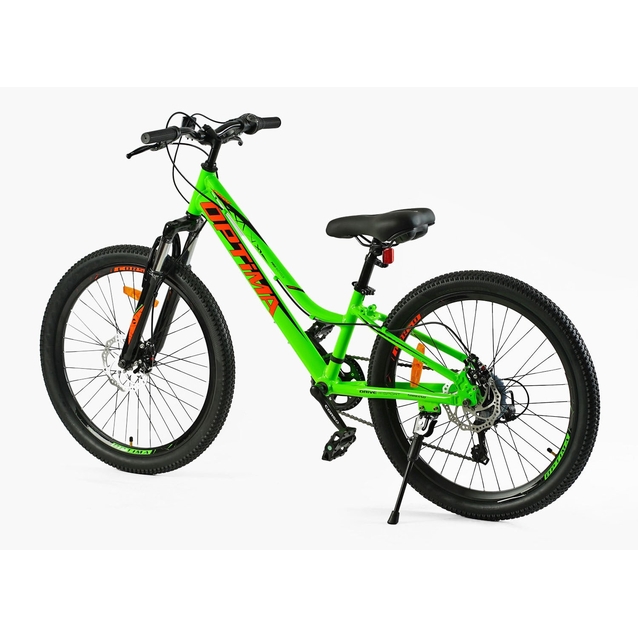 Велосипед 24 AL Corso «OPTIMA» TM-24355 алюміній 11", (к-т SHIMANO) салатово-помаранчевй фото westvelo.com