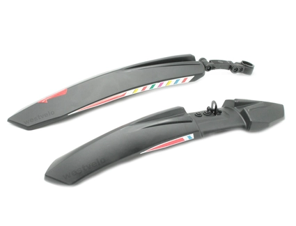 Крила пластик 24-26 кріплення на трубу сідла чорні широкі